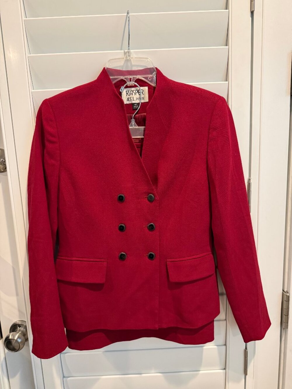 Kasper 4P Double Breasted Crimson 2 Piece Suit